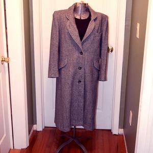 RAYWOOD & STEIN WOOL LONG HERRINGBONE COAT